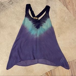 Language Los Angeles Sheer TieDye handkerchief top
